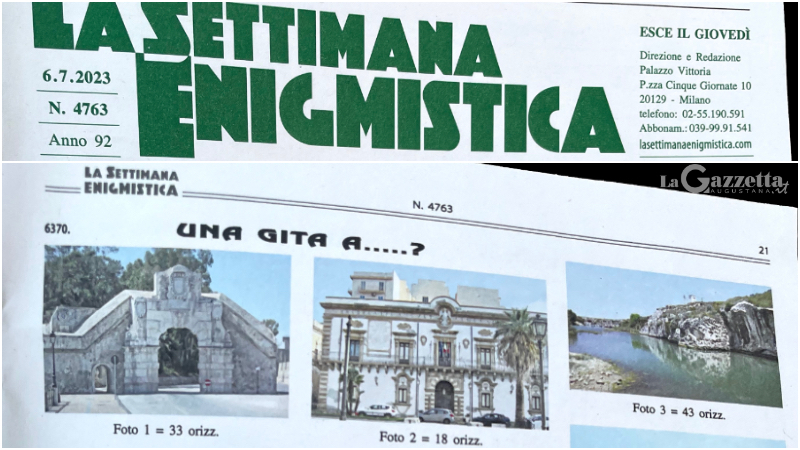 Una gita a…” Augusta, sulla storica Settimana Enigmistica – La Gazzetta  Augustana